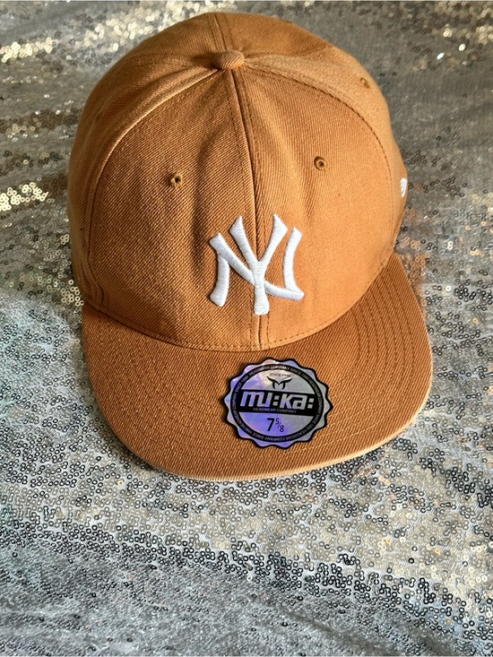Other - Mika Headwear Company Caramel Brown Snapback Hat with White Logo